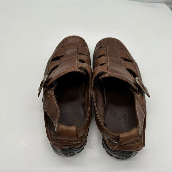 Cole Haan Fisherman Sandals Mens 8.5 Leather Closed Toe Strap Buckle Vibram Sole - Picture 6 of 11